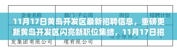 11月17日黃島開發(fā)區(qū)最新招聘信息揭秘，新職位集結(jié)，閃亮招聘啟幕