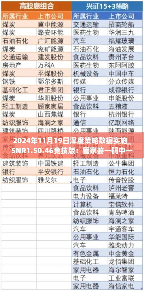 2024年11月19日深度策略數(shù)據(jù)實施_SNR1.50.46競技版：管家婆一碼中一肖