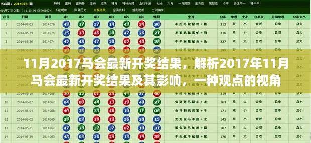 2017年11月馬會(huì)最新開獎(jiǎng)結(jié)果分析與影響，一種觀點(diǎn)的視角