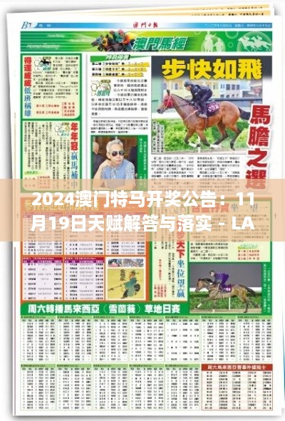 2024澳門特馬開獎公告：11月19日天賦解答與落實 - LAG8.42.30網絡版