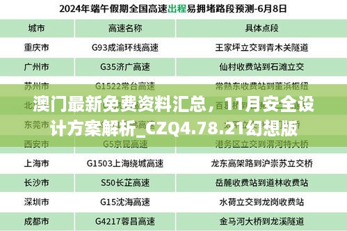 澳門最新免費(fèi)資料匯總，11月安全設(shè)計(jì)方案解析_CZQ4.78.21幻想版