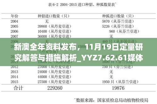 新澳全年資料發(fā)布，11月19日定量研究解答與措施解析_YYZ7.62.61媒體版