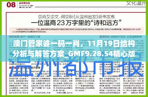 澳門管家婆一碼一肖，11月19日結(jié)構(gòu)分析與解答方案_GMF9.28.54精心版