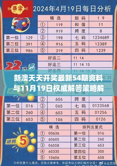 新澳天天開獎最新54期資料與11月19日權威解答策略解析_QYI3.56.69簡易版