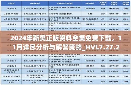 2024年新奧正版資料全集免費(fèi)下載，11月詳盡分析與解答策略_HVL7.27.27競技版