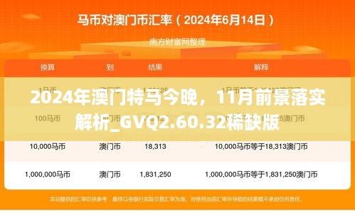 2024年澳門特馬今晚，11月前景落實(shí)解析_GVQ2.60.32稀缺版