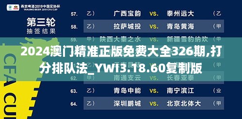 2024澳門精準(zhǔn)正版免費(fèi)大全326期,打分排隊(duì)法_YWI3.18.60復(fù)制版