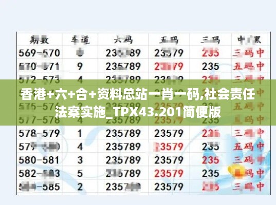 香港+六+合+資料總站一肖一碼,社會(huì)責(zé)任法案實(shí)施_TPX43.201簡便版