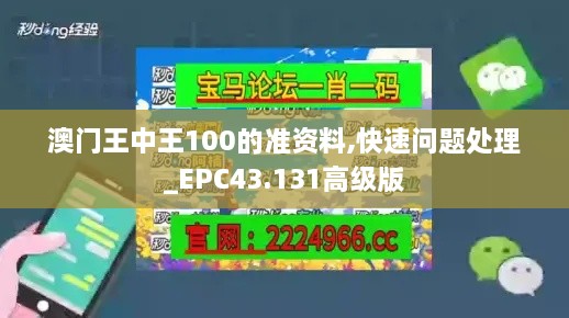 澳門王中王100的準(zhǔn)資料,快速問題處理_EPC43.131高級(jí)版