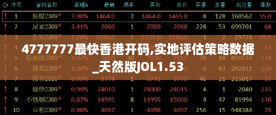 4777777最快香港開碼,實地評估策略數據_天然版JOL1.53