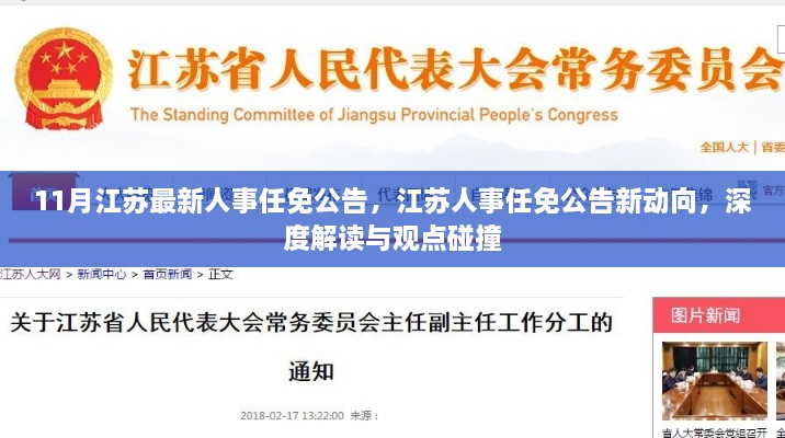 江蘇人事任免公告深度解讀與觀點碰撞，最新動向及人事調(diào)整分析