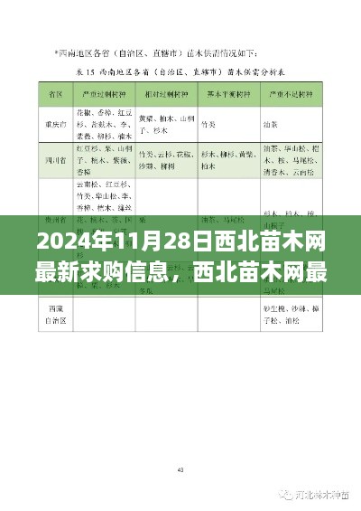 西北苗木網最新求購信息解析及市場分析——2024年11月28日報告