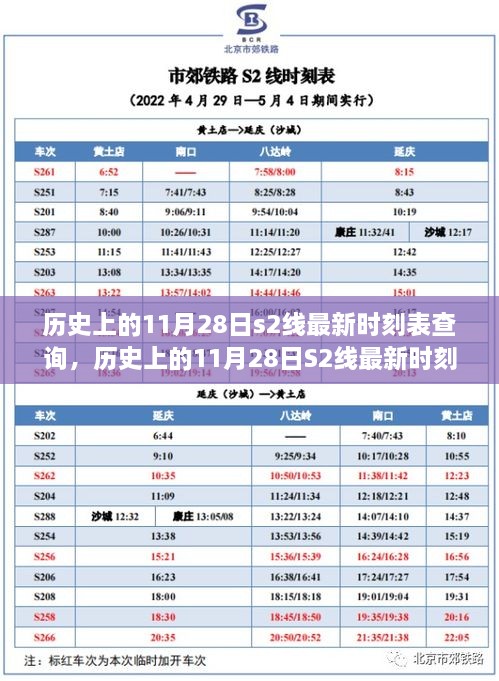 歷史上的11月28日S2線時(shí)刻表深度探討與影響分析，最新時(shí)刻表查詢匯總