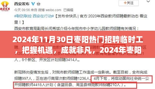 2024年棗陽熱門招聘臨時工，把握機遇，展翅高飛