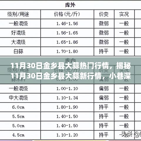 揭秘金鄉(xiāng)縣大蒜最新行情，小巷深處的獨特風味大蒜（11月30日）