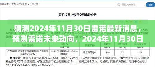 雷諾未來動向預測，2024年11月30日的最新消息展望