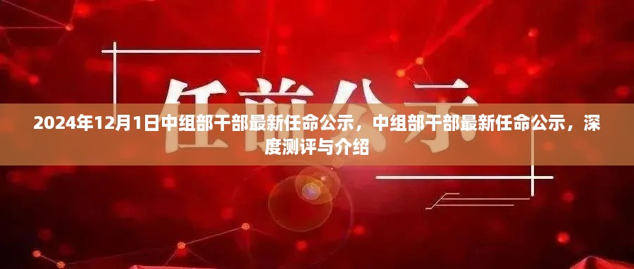 中組部干部最新任命公示深度測評與介紹，2024年任命名單揭曉