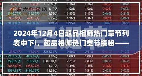 超品相師熱門章節(jié)探秘，以時間軸揭秘神秘力量（2024年12月4日中心）