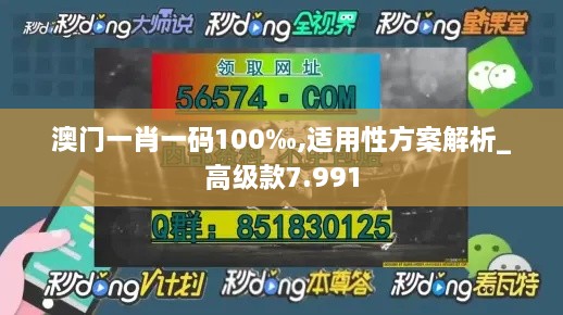 澳門一肖一碼100‰,適用性方案解析_高級款7.991