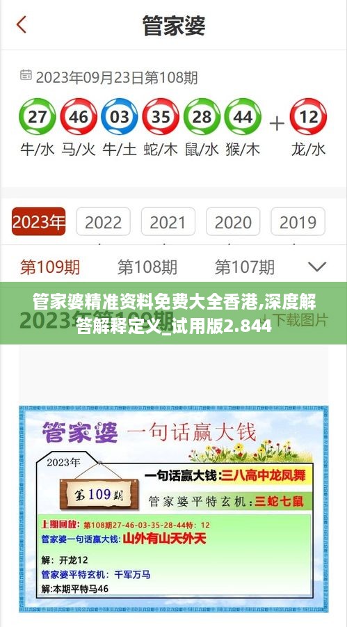 管家婆精準資料免費大全香港,深度解答解釋定義_試用版2.844