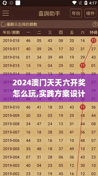 2024澳門天天六開獎怎么玩,實踐方案設計_V25.966