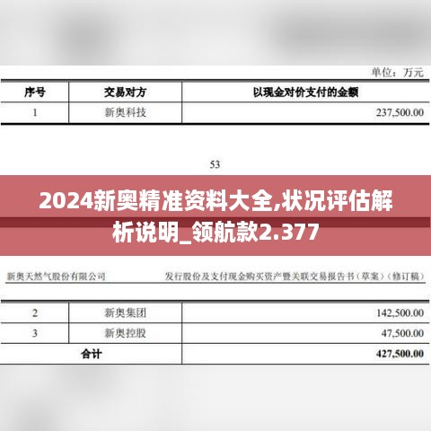 2024新奧精準資料大全,狀況評估解析說明_領航款2.377