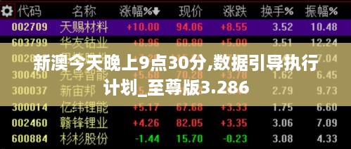 新澳今天晚上9點30分,數(shù)據(jù)引導執(zhí)行計劃_至尊版3.286