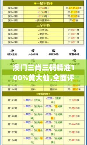 澳門三肖三碼精準100%黃大仙,全面評估解析說明_復古款10.950