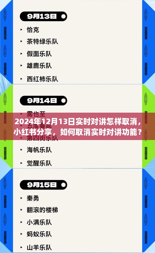 小紅書教程，如何取消實時對講功能？詳細(xì)步驟，操作無憂（2024年最新版）