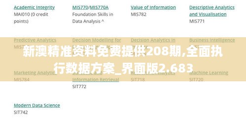 新澳精準(zhǔn)資料免費(fèi)提供208期,全面執(zhí)行數(shù)據(jù)方案_界面版2.683