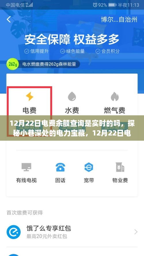 探秘小巷深處的電力寶藏，揭秘12月22日電費(fèi)余額查詢實(shí)時(shí)性揭秘