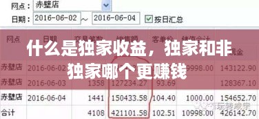 什么是獨家收益，獨家和非獨家哪個更賺錢 
