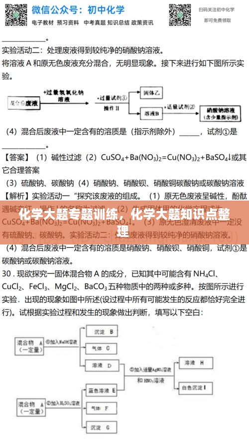 化學(xué)大題專題訓(xùn)練，化學(xué)大題知識(shí)點(diǎn)整理 