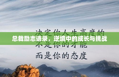 總裁勵志語錄，逆境中的成長與挑戰(zhàn)