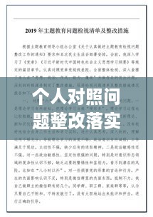 個人對照問題整改落實，個人對照材料整改措施念 