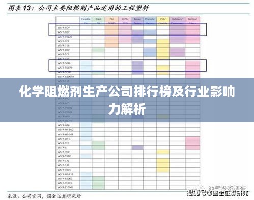 化學(xué)阻燃劑生產(chǎn)公司排行榜及行業(yè)影響力解析